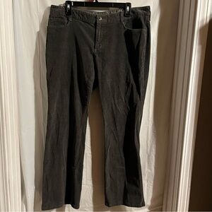 Eddie Bauer Curvy Bootcut Corduroy Pants Womens Size 14L Gray Slate Smart Casual